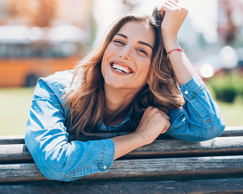 woman with a bright, white smile