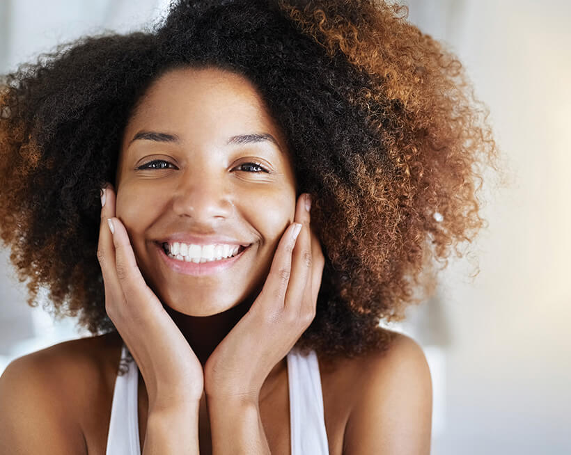 woman with a bright, white smile