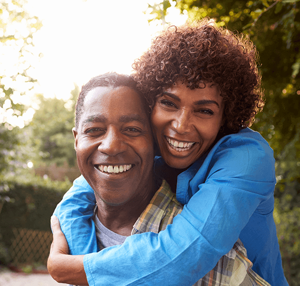 couple smiling together