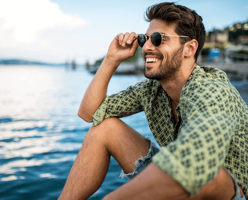 man at the beach