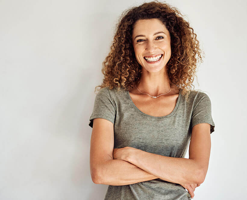 woman smiling